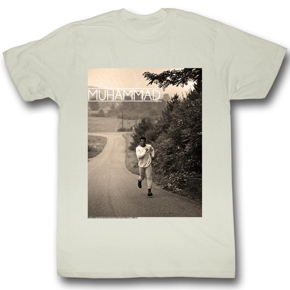 Muhammad Ali Running Natural Adult T Shirt